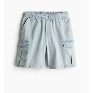 H&M Women's Shorts Size S Blue Loose Denim Cotton Cargo